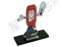 Troféu em acrílico - DHL - NTP Brindes