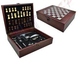 Kit vinho com jogo de xadrez - NTP Brindes