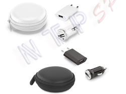 Kit com carregador veicular e de tomada - NTP Brindes