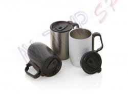 Caneca de inox (380 ml) com tampa - NTP Brindes